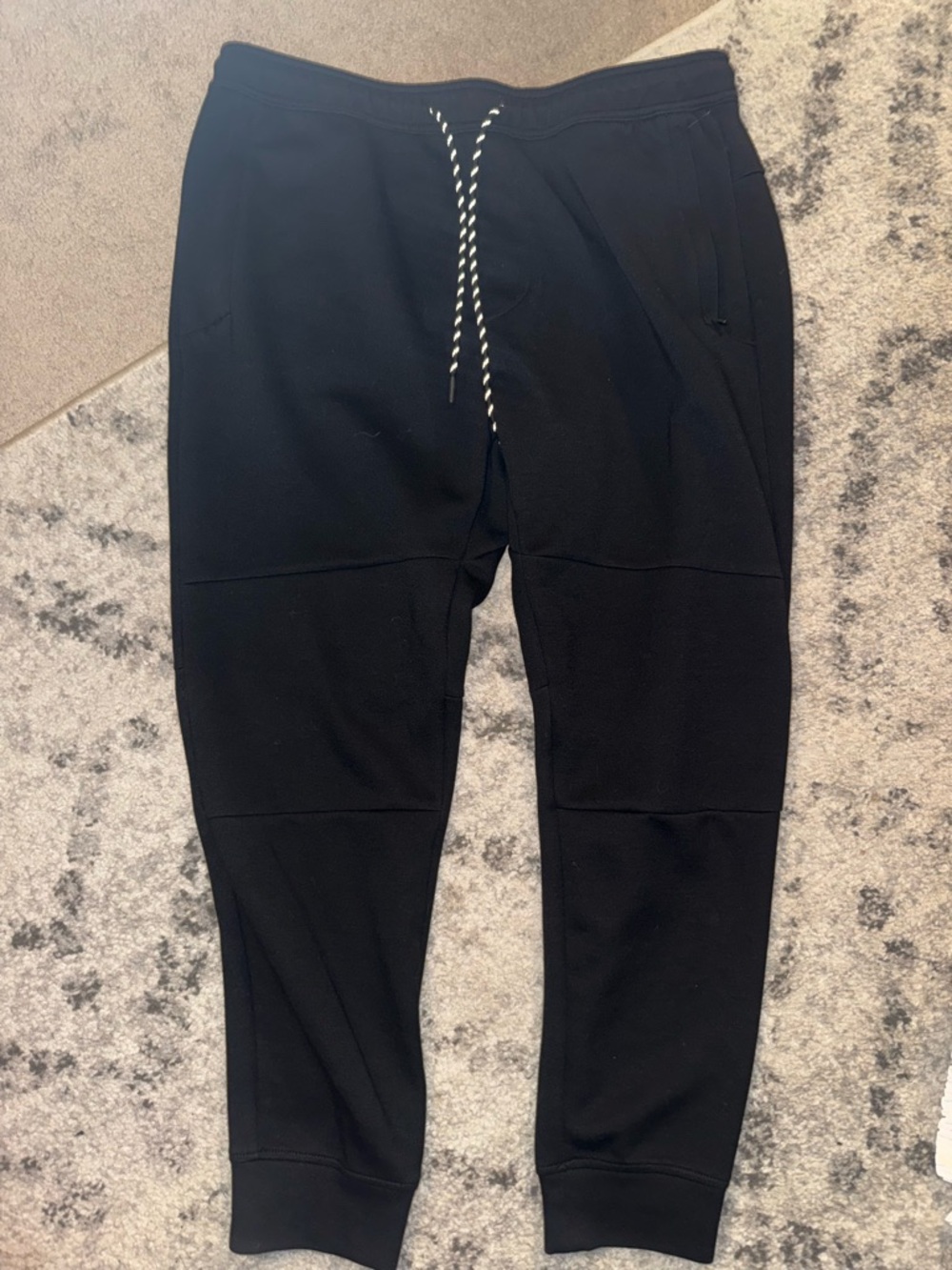 American Eagle Outfitters Black Jogger Sweatpants with Contrast Drawcord